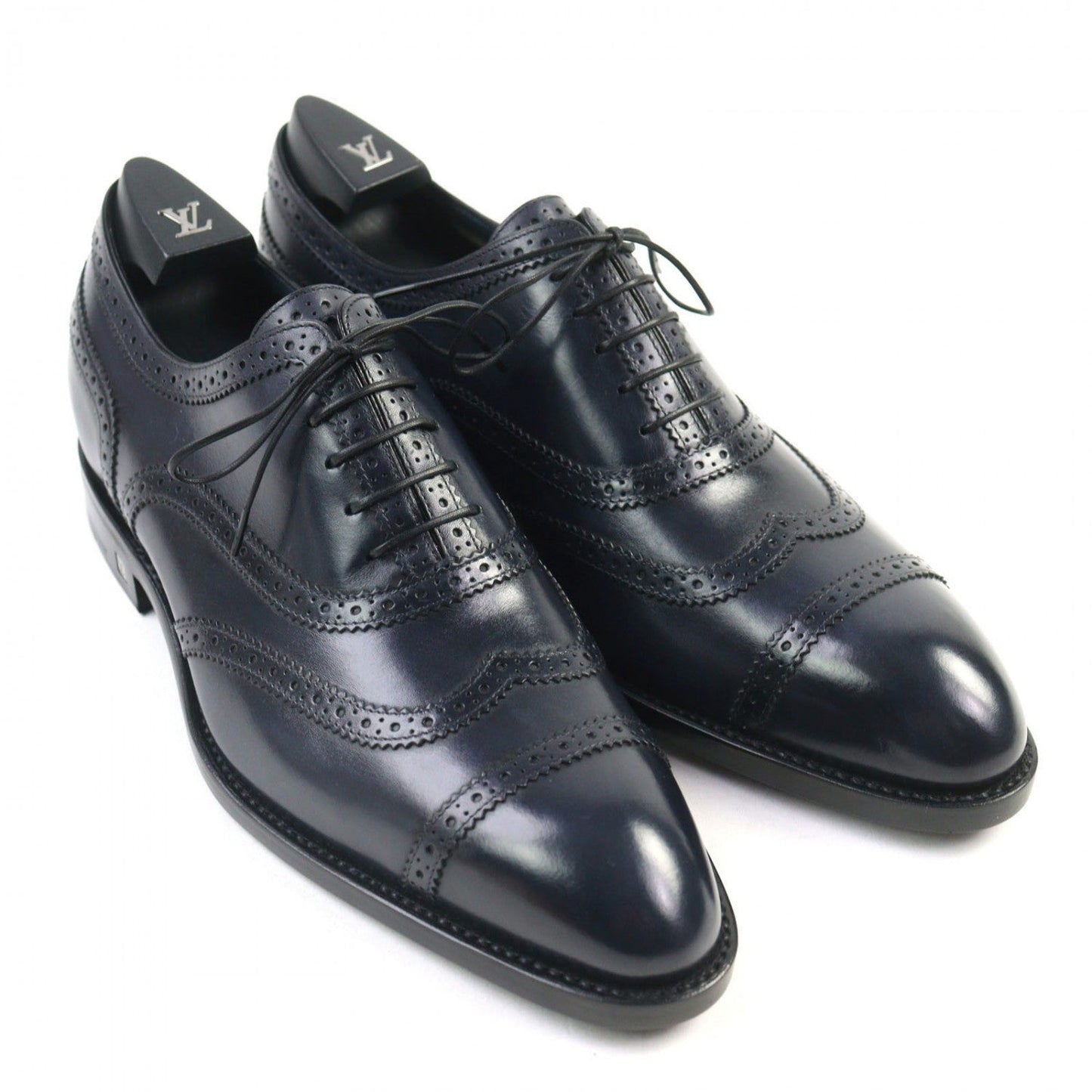 LOUIS VUITTON Leather shoes leather Navy 6