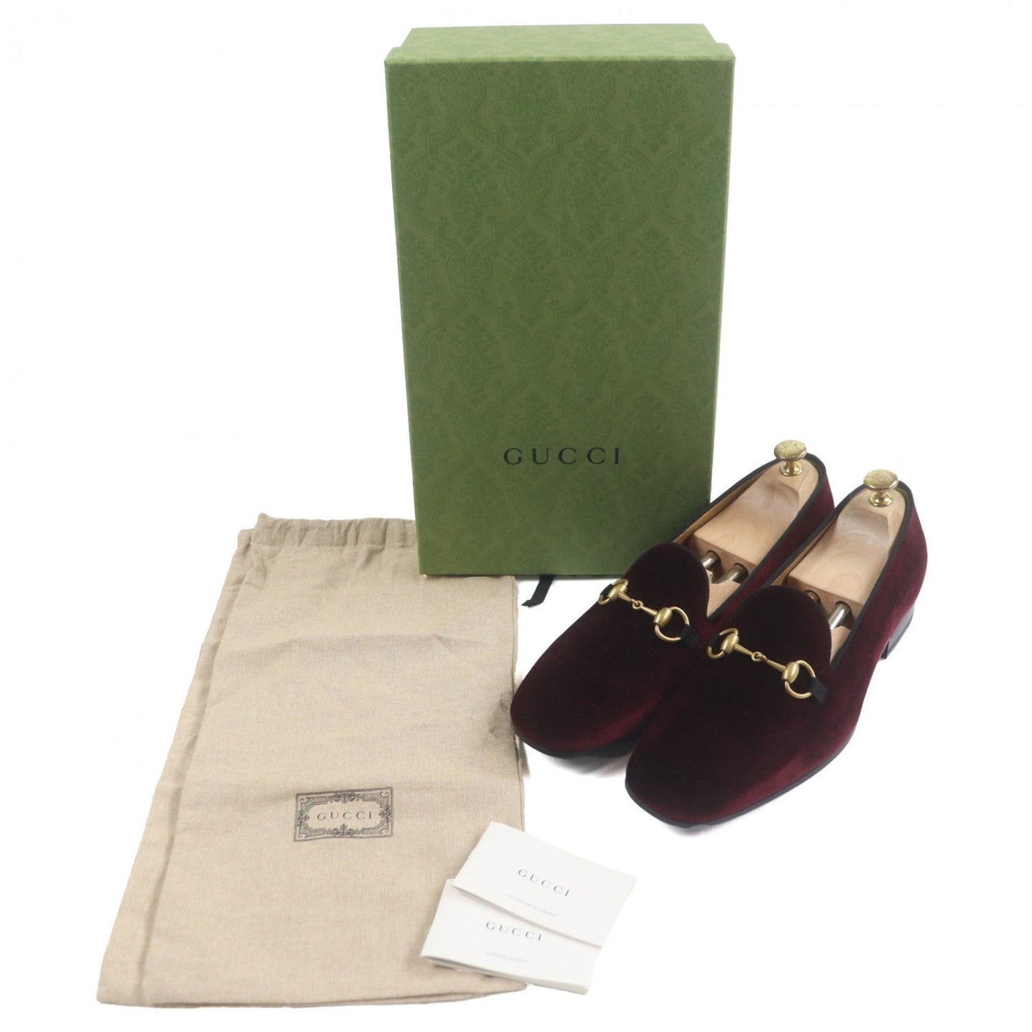 GUCCI loafers 718888 Velor Bordeaux 8.5