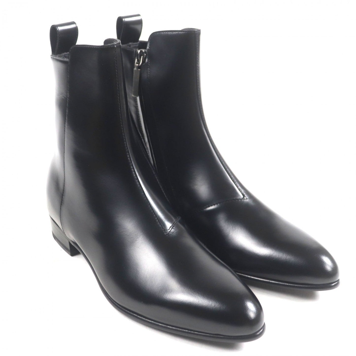 SAINT LAURENT PARIS short boots 480085 leather black 39