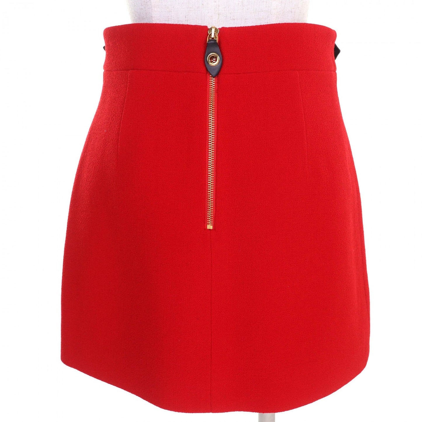 LOUIS VUITTON Mini skirt FPSK28 wool Red 34