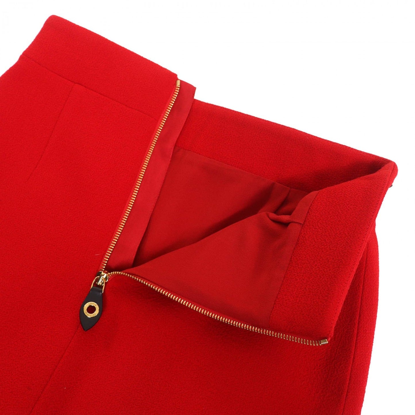LOUIS VUITTON Mini skirt FPSK28 wool Red 34