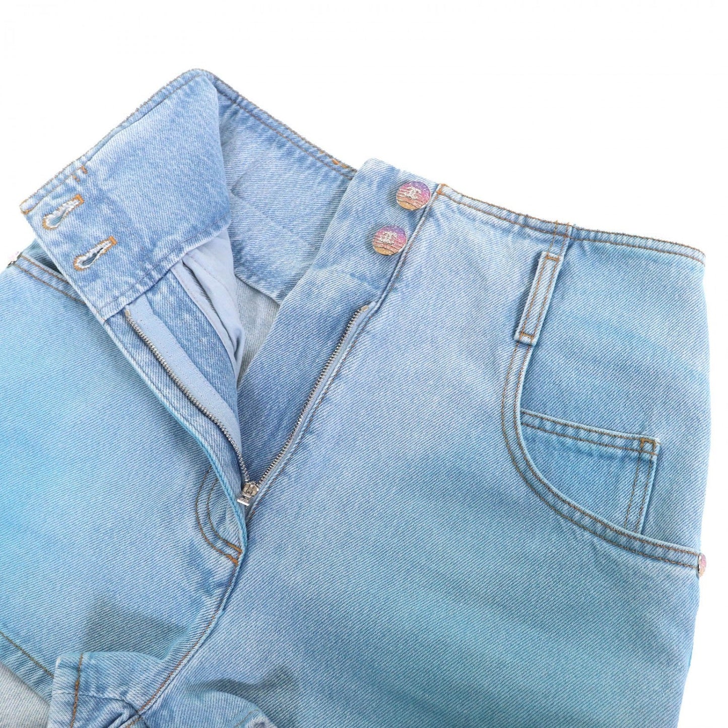 CHANEL Shorts 24C P76403 cotton Light blue 34