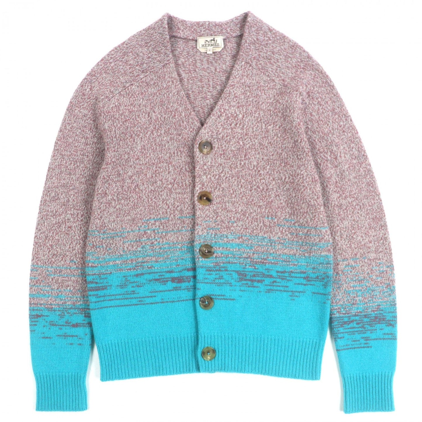 HERMES cardigan cashmere Pink type Blue S