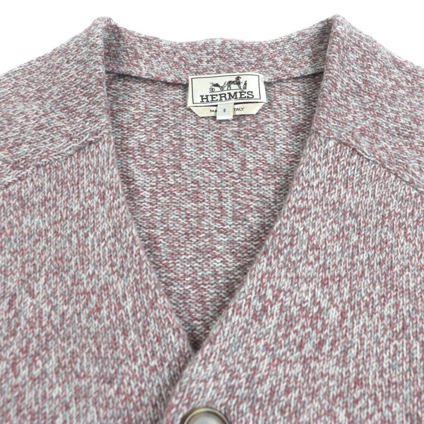 HERMES cardigan cashmere Pink type Blue S