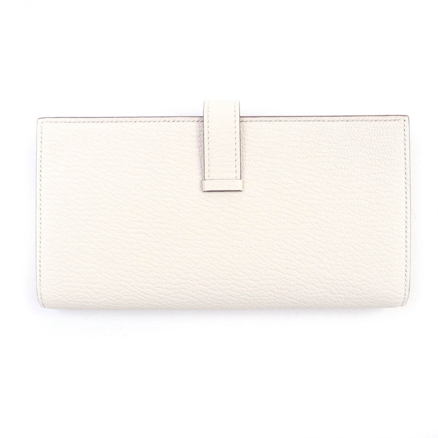 HERMES Long Wallet Purse Shave Ivory Beansufla