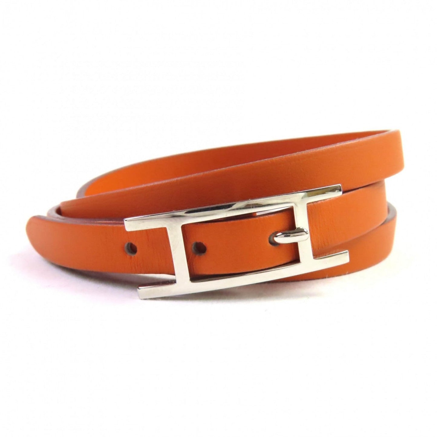 HERMES bracelet leather Orange Appi 3