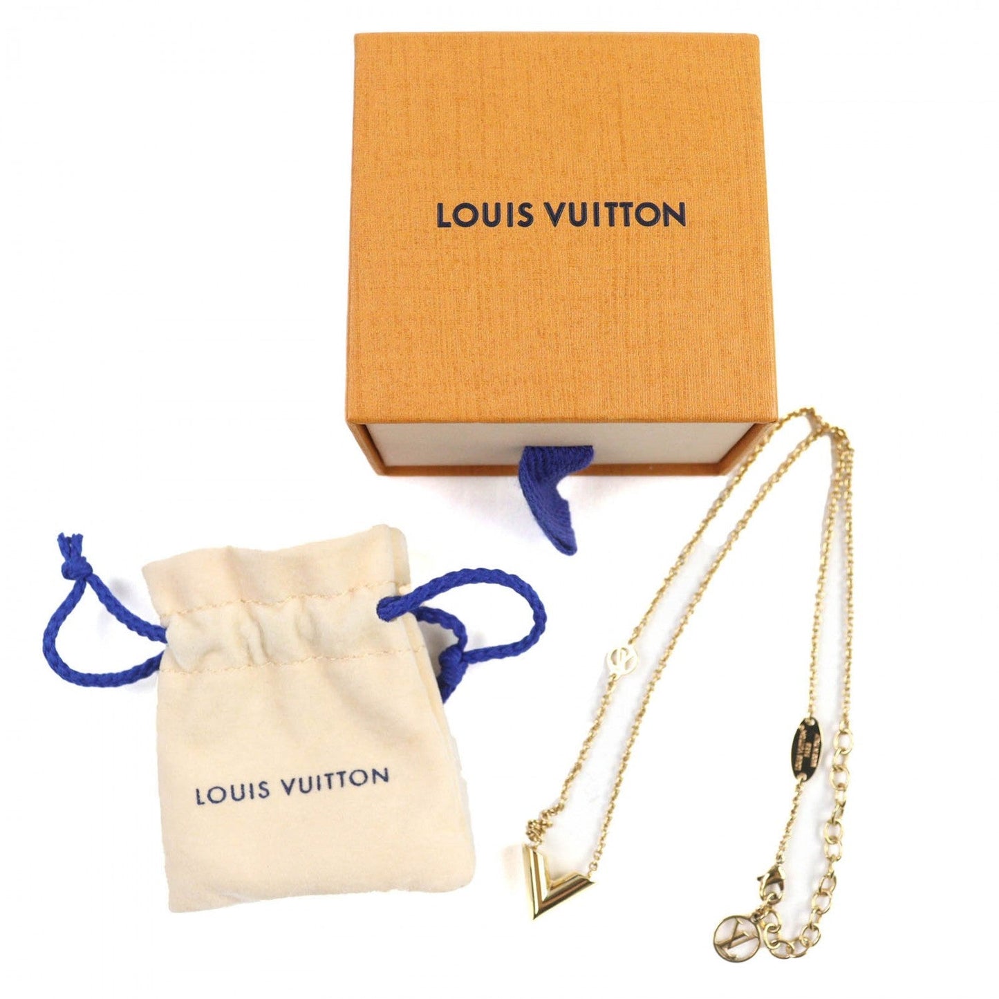 LOUIS VUITTON Necklace M00857 ã¼ gold Essential V