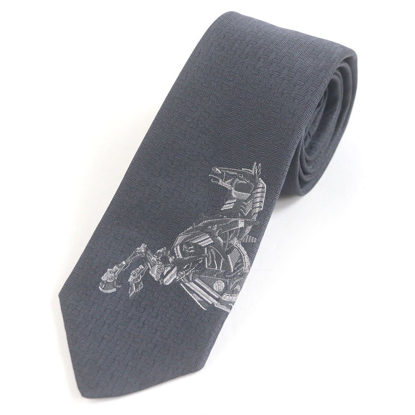 HERMES tie 333982T silk Dark gray ROBOCABAR Robocabal