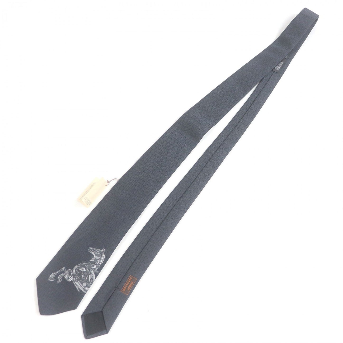 HERMES tie 333982T silk Dark gray ROBOCABAR Robocabal