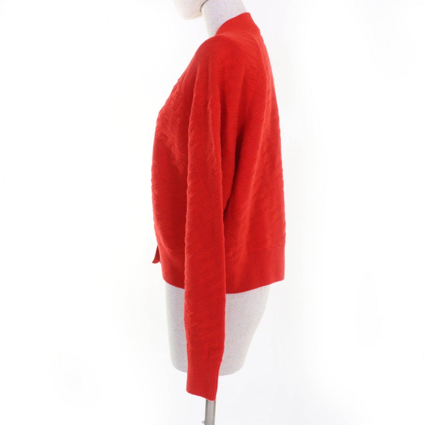HERMES cardigan wool Red type 36