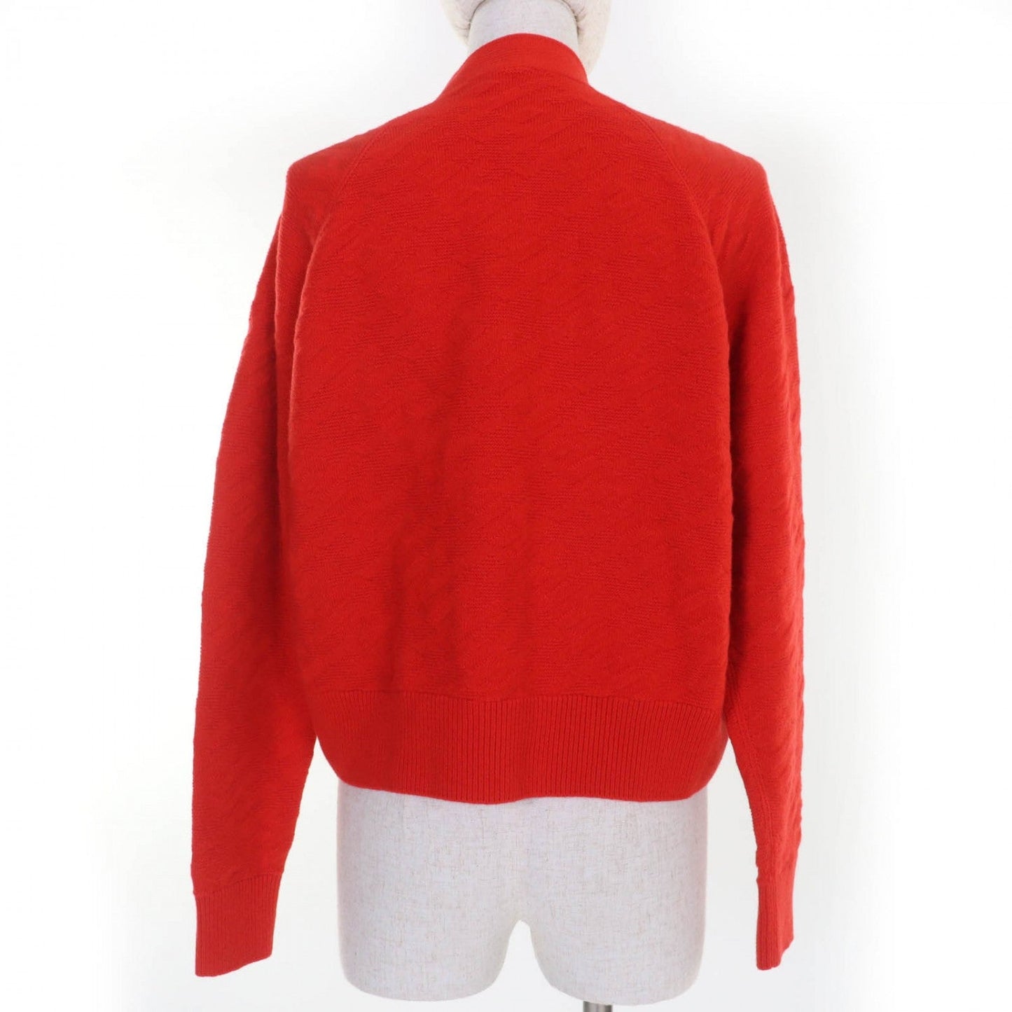 HERMES cardigan wool Red type 36