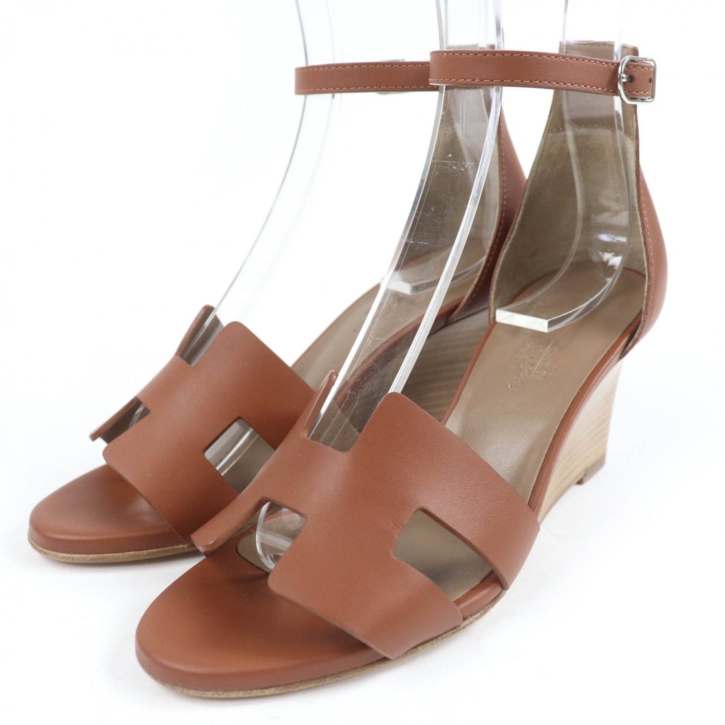 HERMES Sandals Calf leather gold legend 34