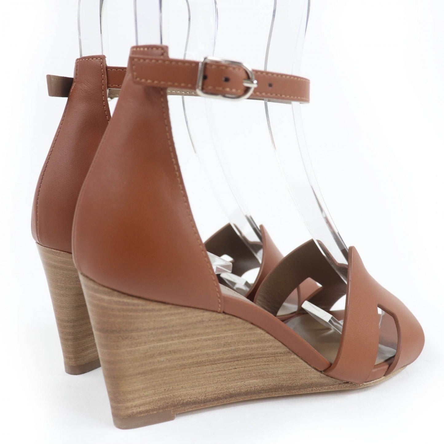 HERMES Sandals Calf leather gold legend 34
