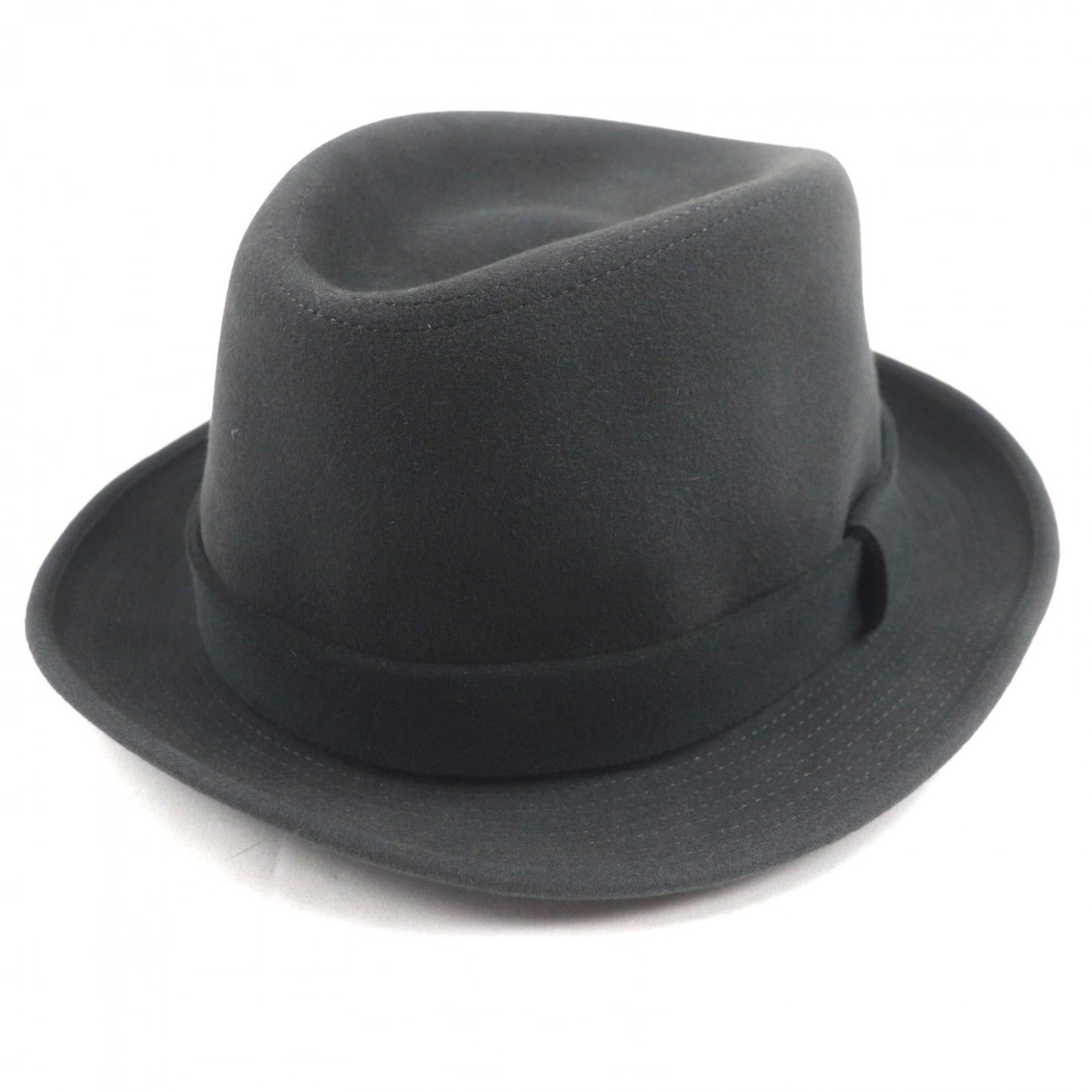 HERMES hat wool Dark gray 57