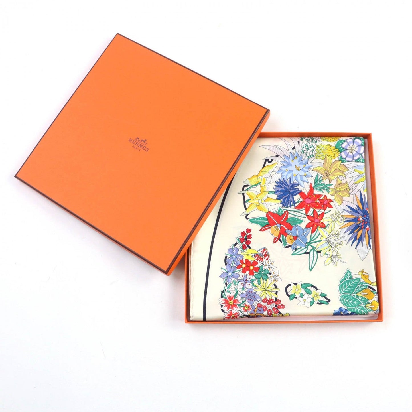 HERMES scarf silk Multi Carre90 Plat Nifleur