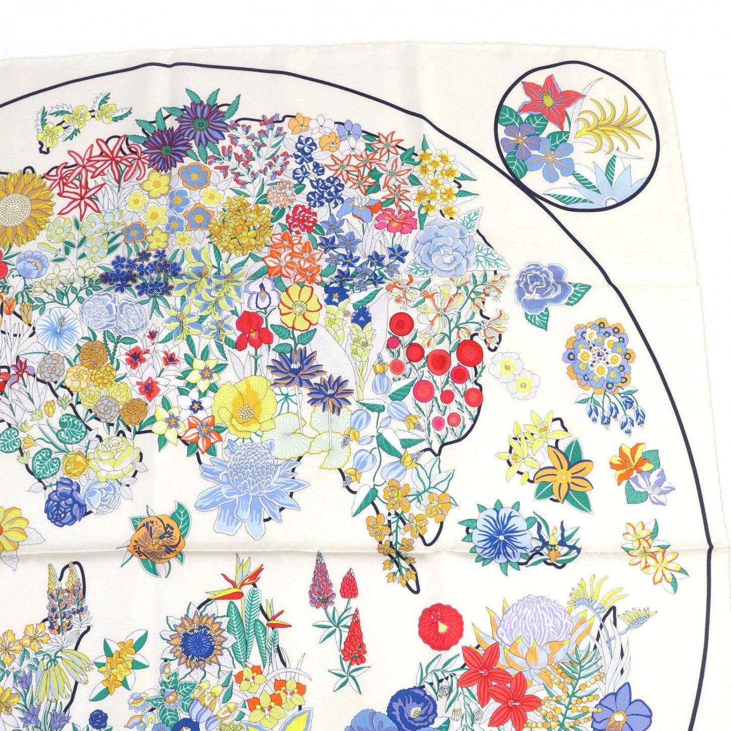 HERMES scarf silk Multi Carre90 Plat Nifleur