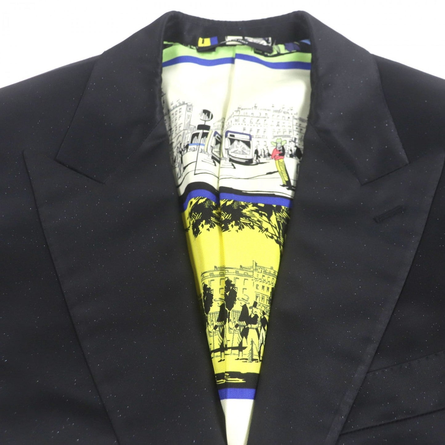 HERMES tailored jacket Rayon black 46