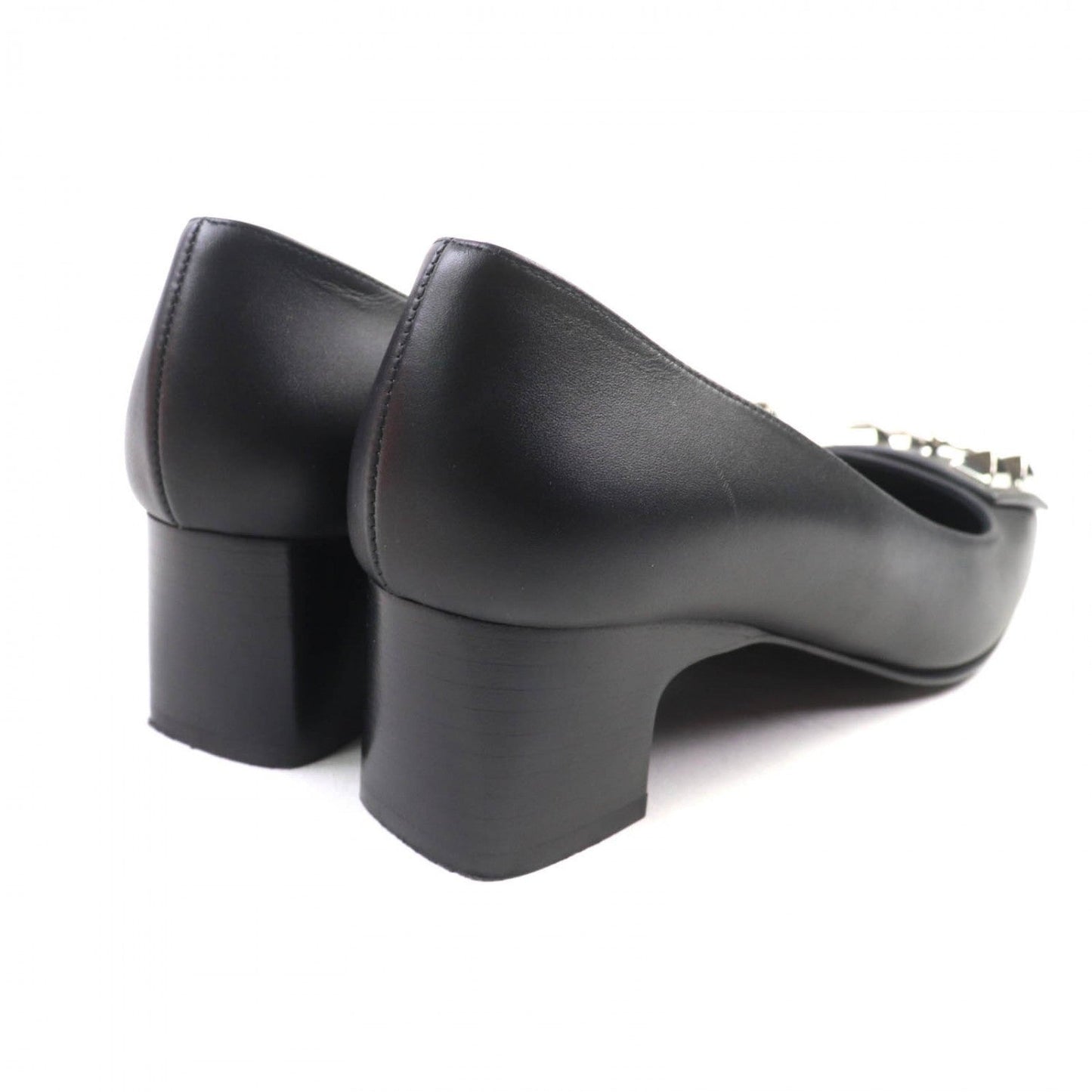 HERMES pumps leather black 37