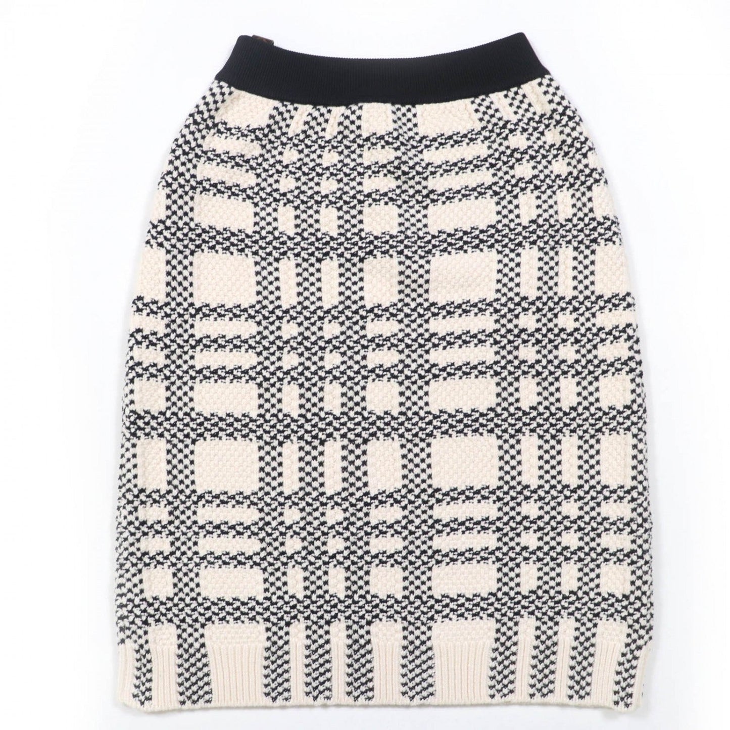 LOUIS VUITTON Tight Skirt wool White black M