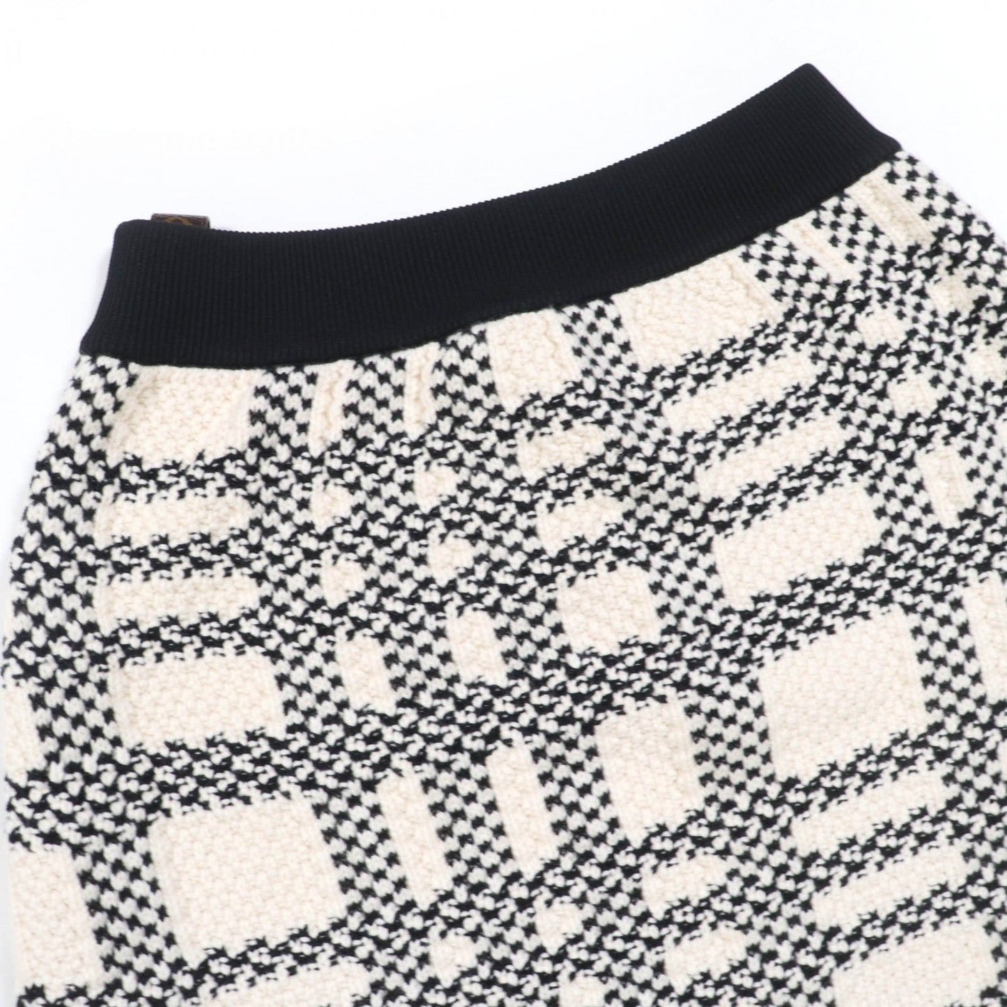 LOUIS VUITTON Tight Skirt wool White black M