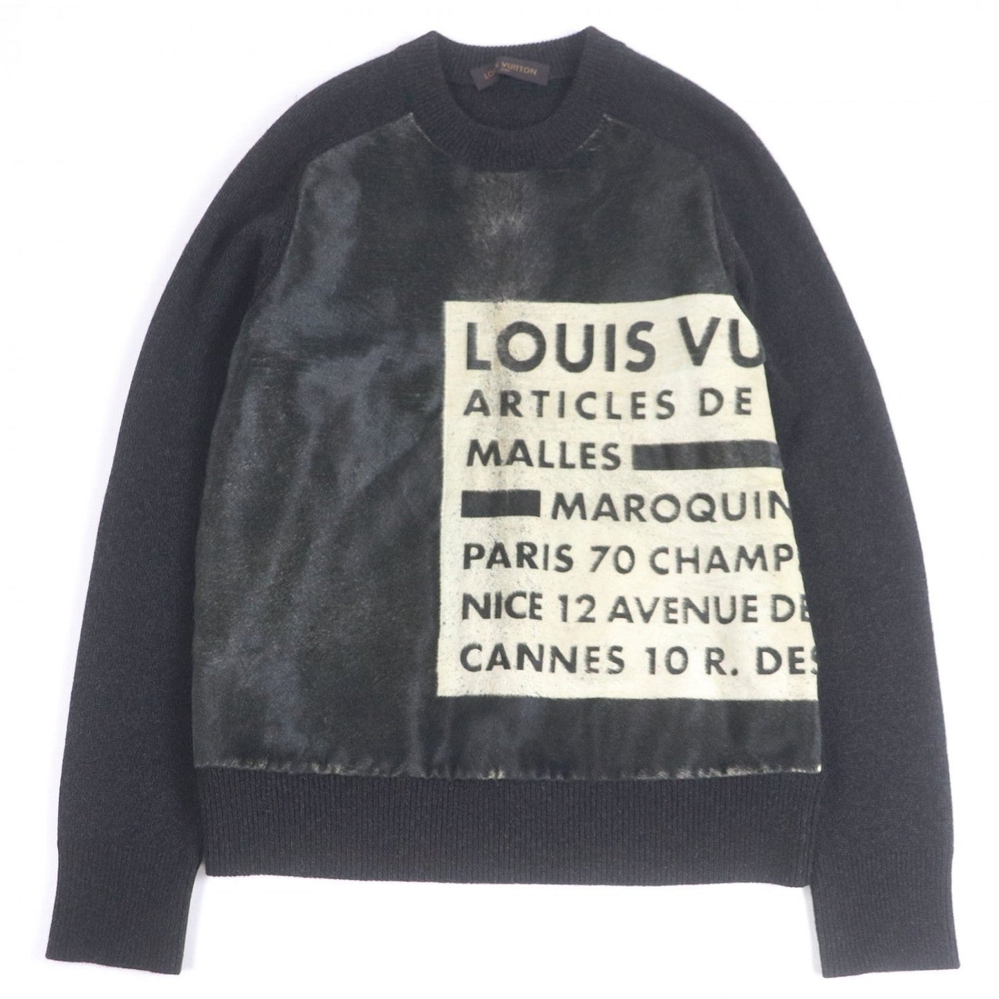 LOUIS VUITTON sweater HAN96WF94 Cowhide Dark brown L