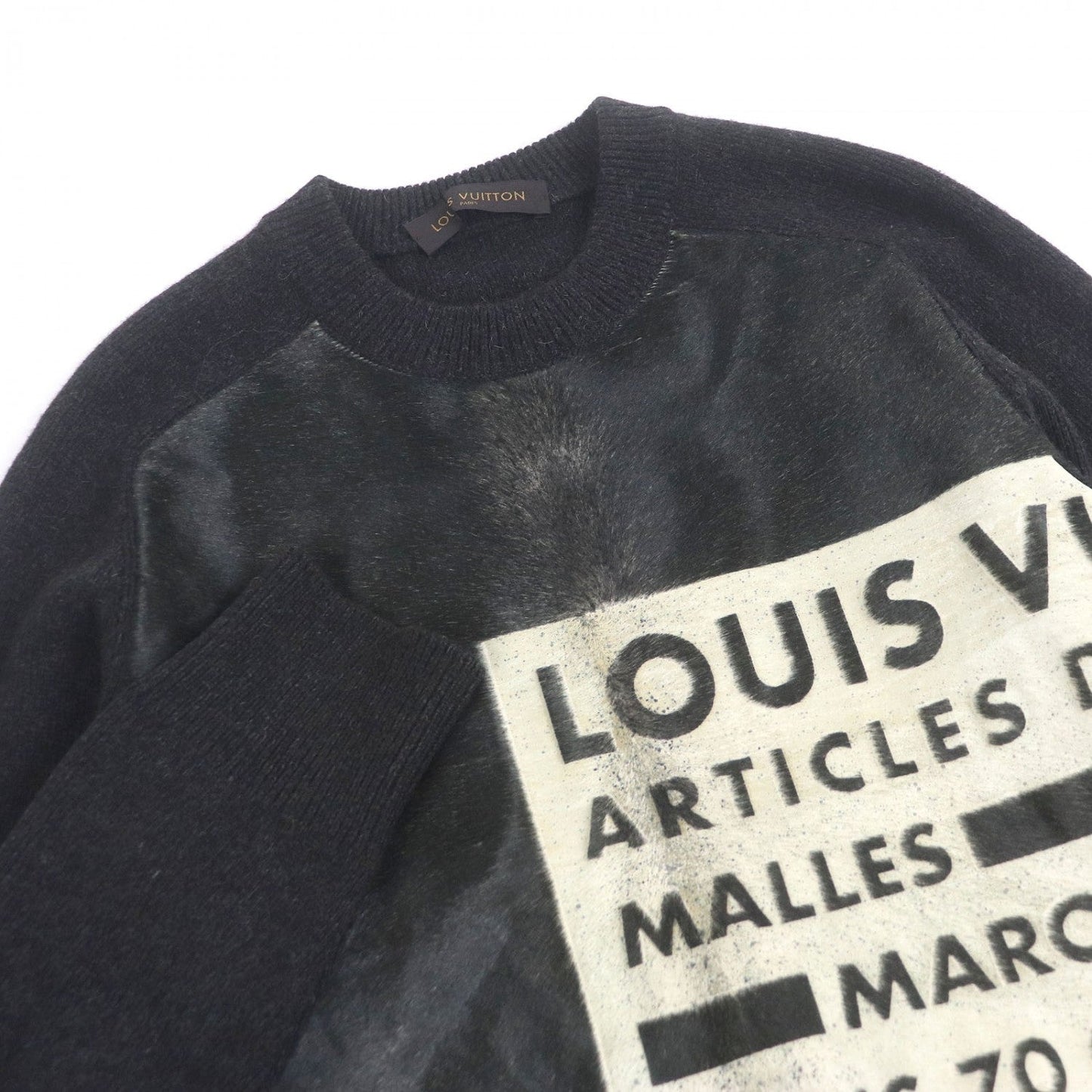 LOUIS VUITTON sweater HAN96WF94 Cowhide Dark brown L