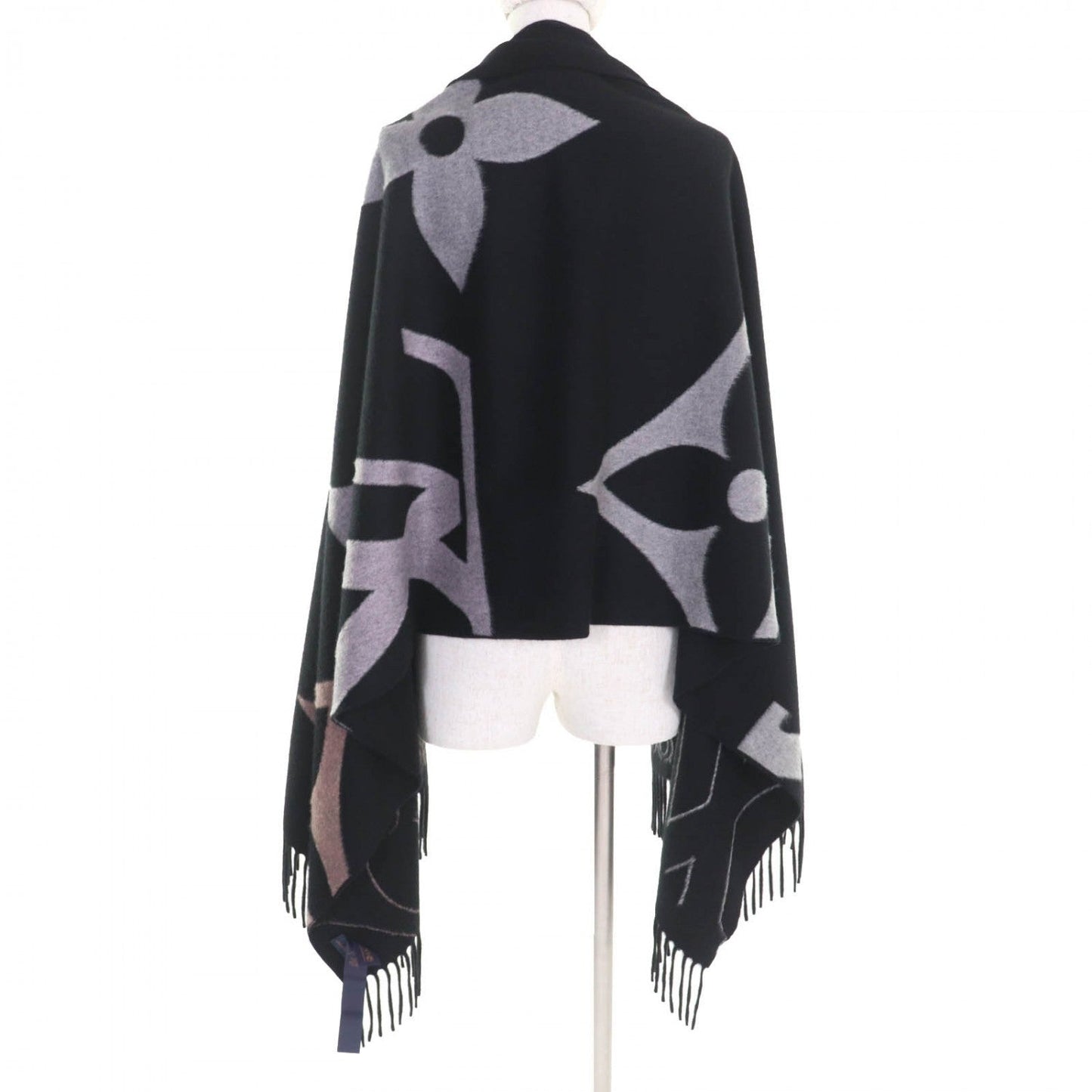 LOUIS VUITTON Scarf M76383 cashmere Noir Echarpe The Ultimate Muffler