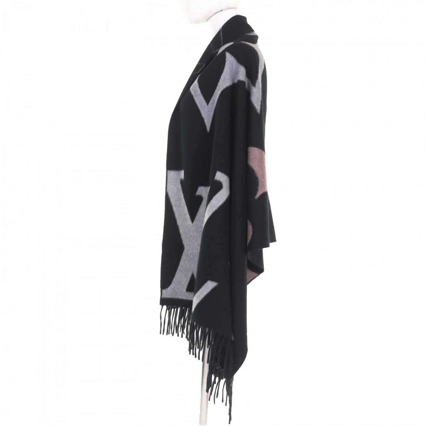 LOUIS VUITTON Scarf M76383 cashmere Noir Echarpe The Ultimate Muffler