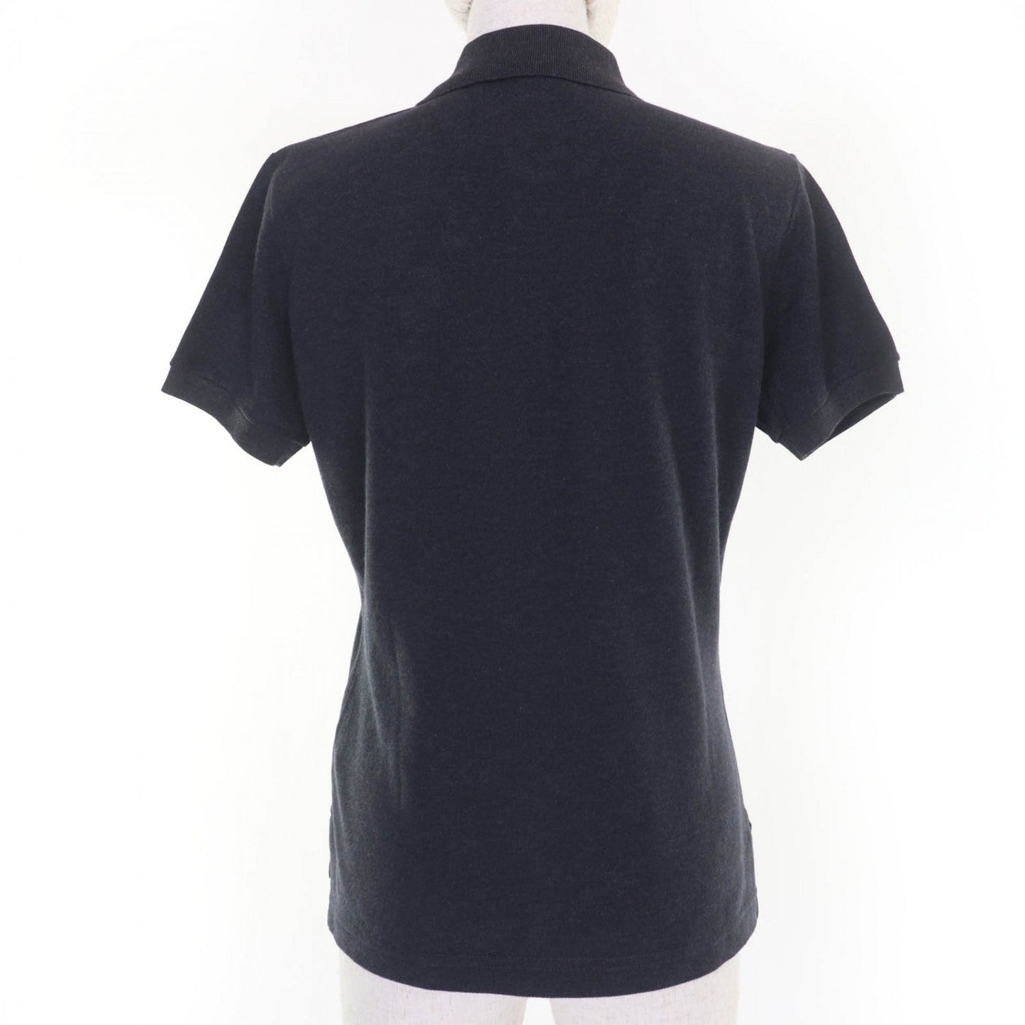 HERMES Short sleeve polo shirt cotton Charcoal gray SELLIER M