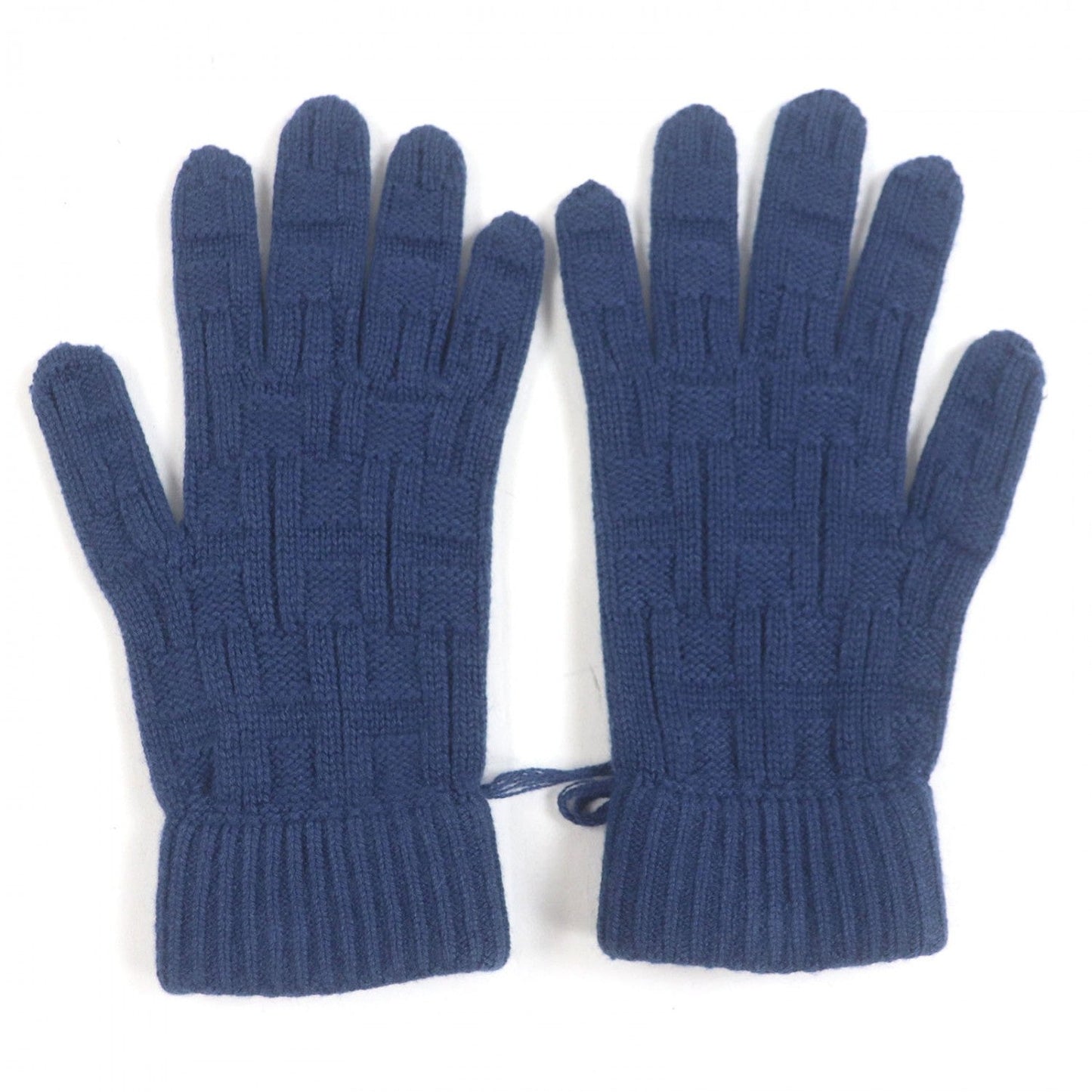 HERMES gloves cashmere Navy M