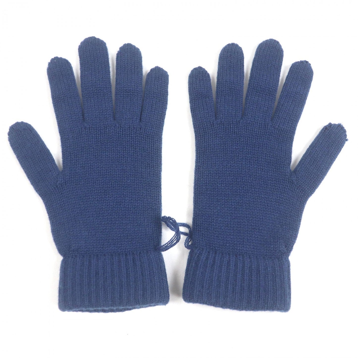 HERMES gloves cashmere Navy M