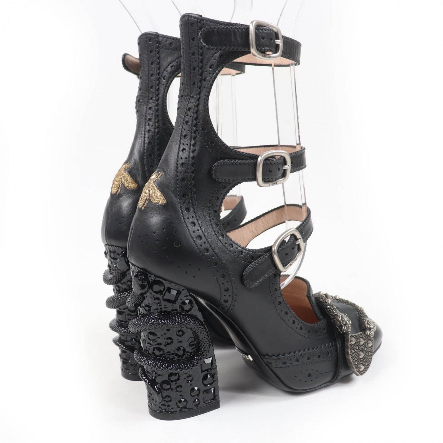 GUCCI pumps 452140 leather black 36.5