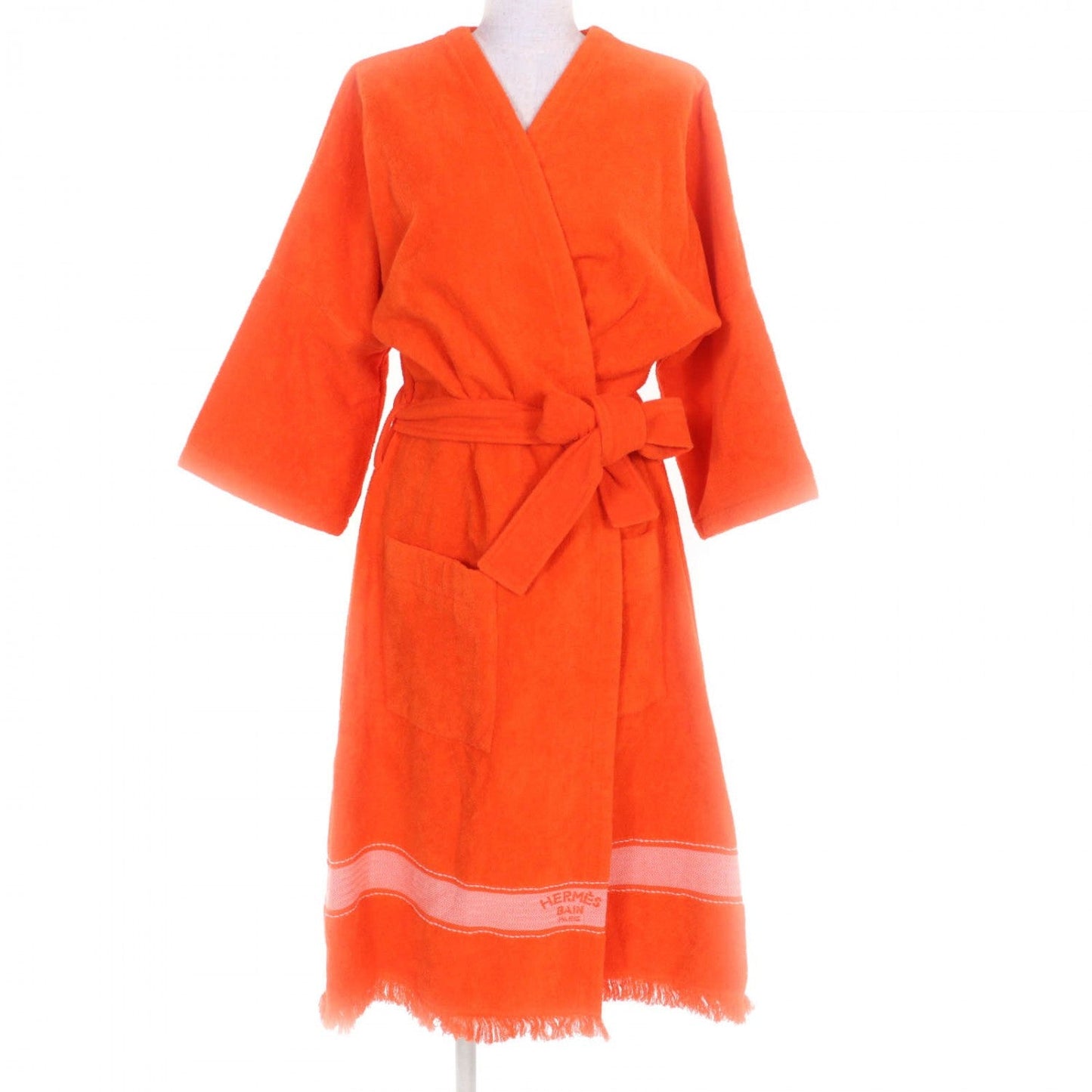 HERMES Bathrobe cotton Orange TU（日本Mサイズ相当）