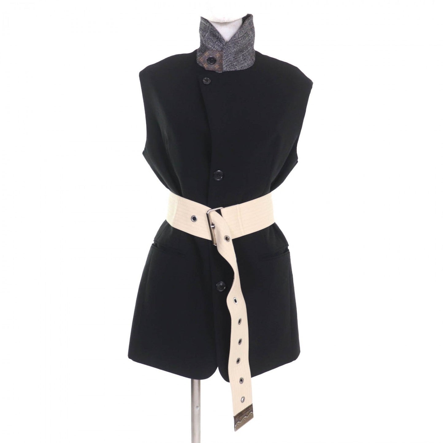 LOUIS VUITTON Vest linen Black Grey 38