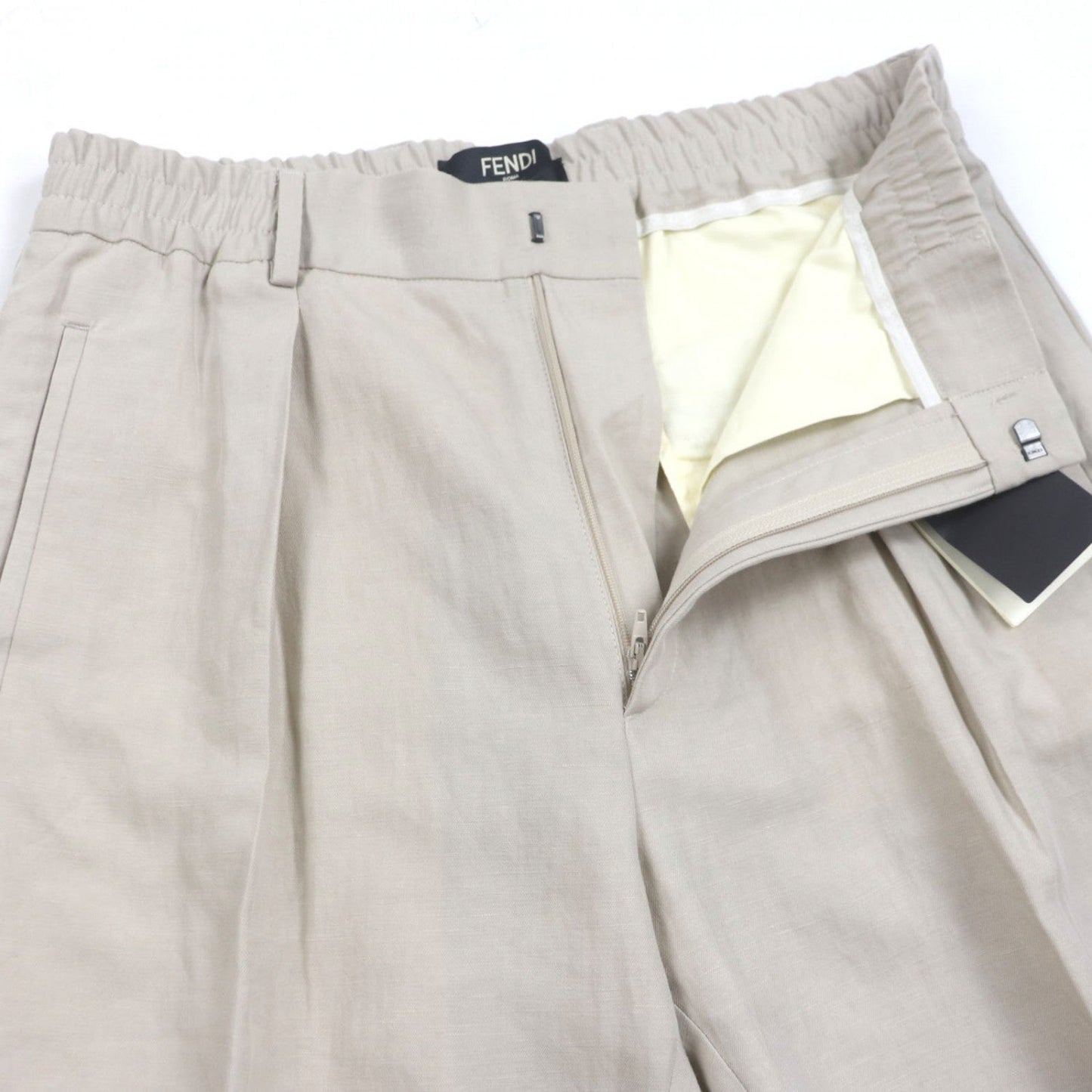 FENDI slacks FB0767 linen beige 48