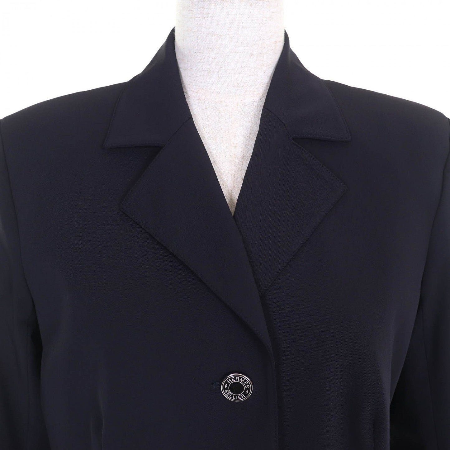 HERMES Jacket Nylon Navy Jump 42