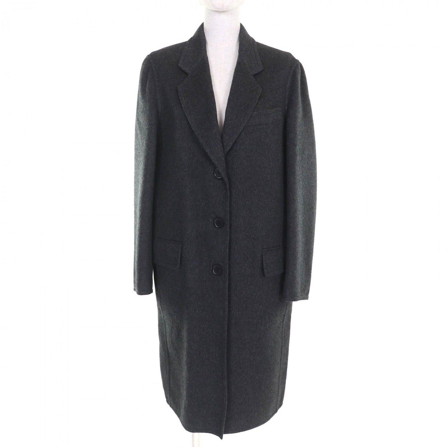 HERMES Chester coat cashmere Charcoal gray 36