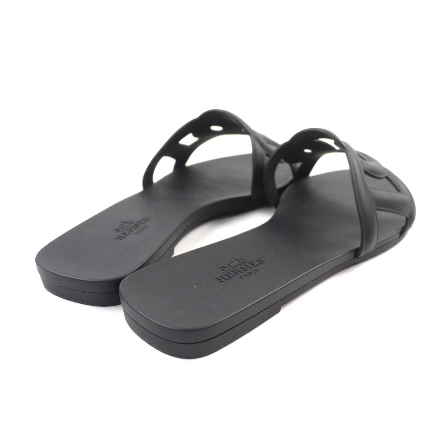 HERMES Sandals rubber black Aloha 36