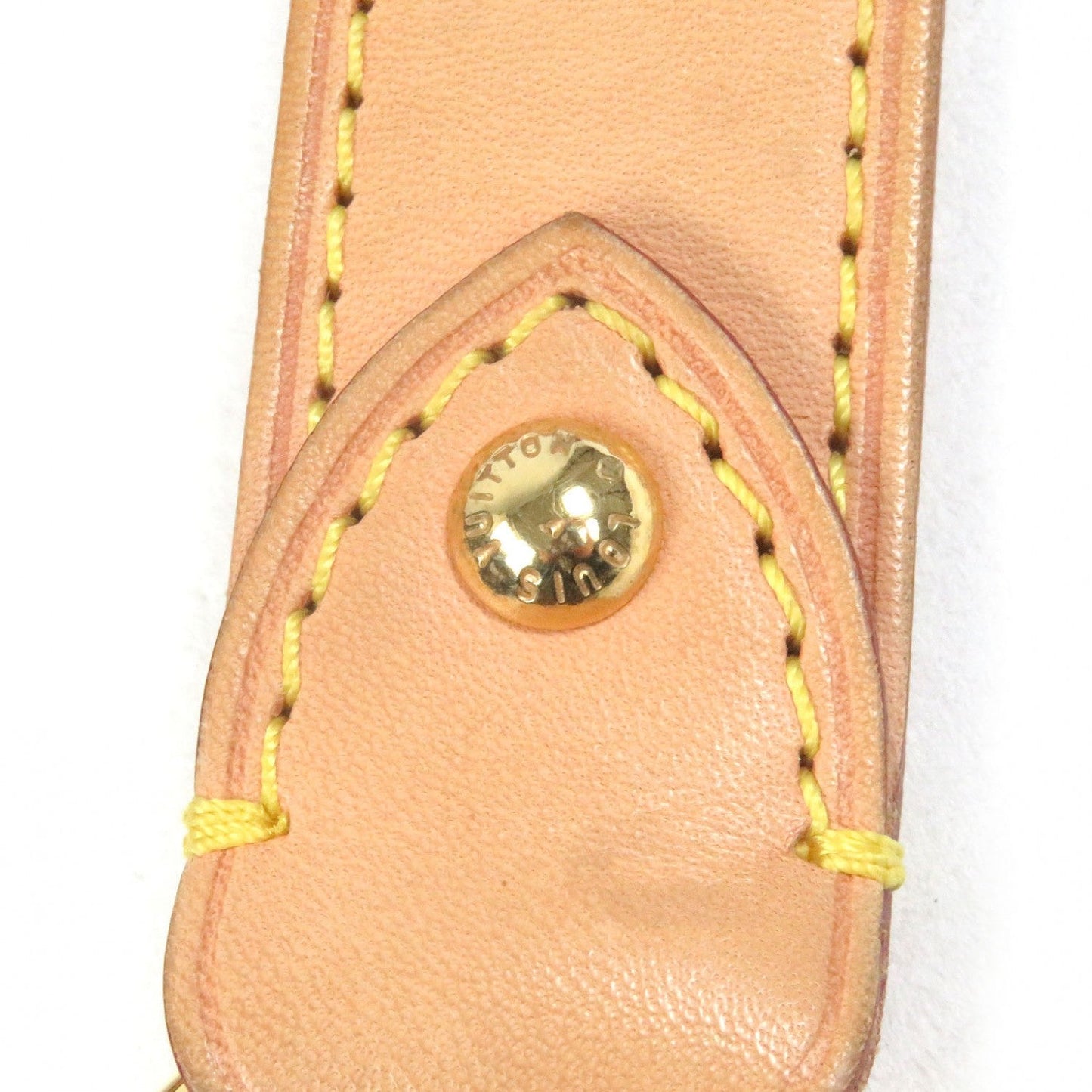 LOUIS VUITTON Shoulder strap Nume leather Beige gold