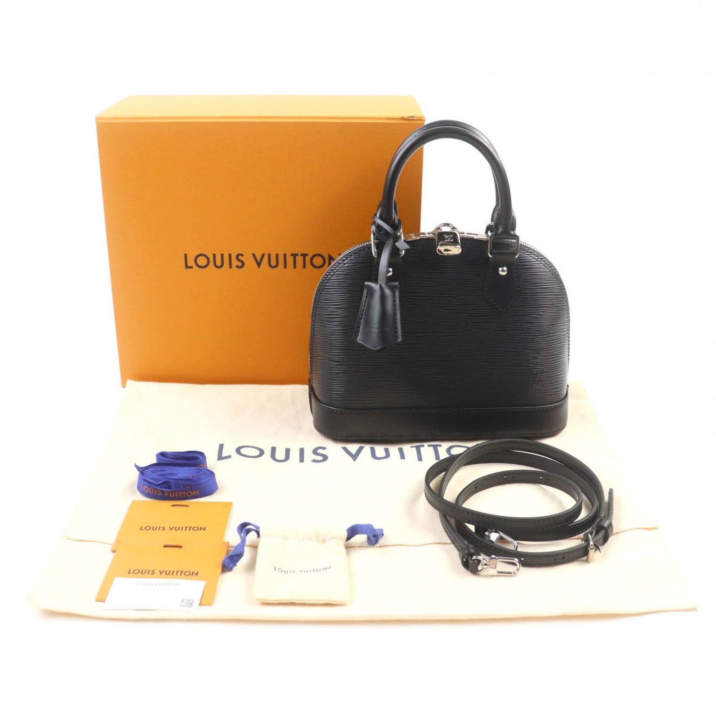LOUIS VUITTON Handbag M24645 Epi Leather Noir Alma BB