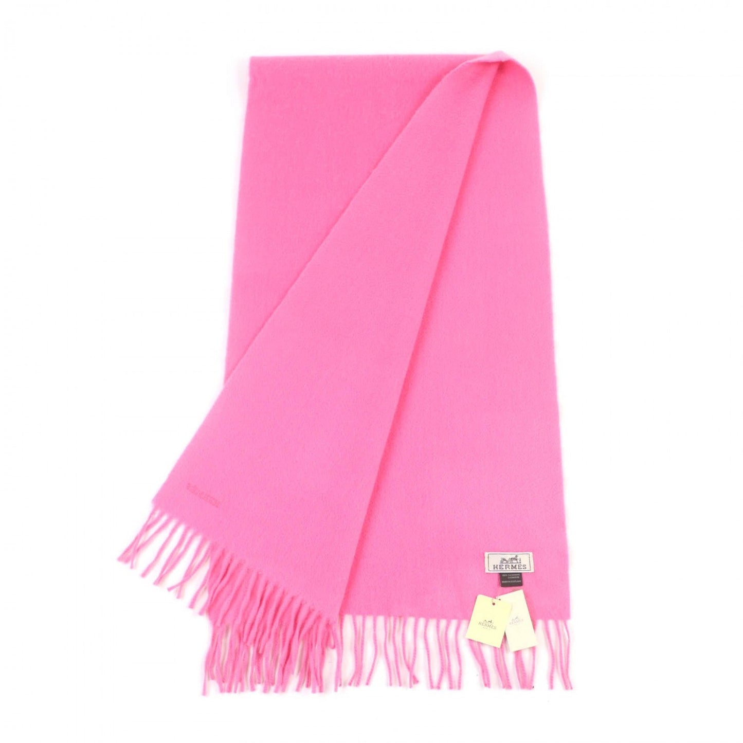 HERMES Scarf cashmere pink
