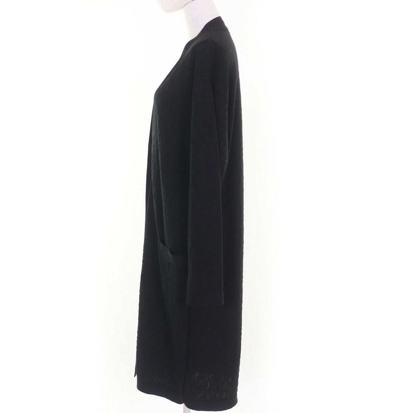 HERMES cardigan 4E2732DC silk black 38