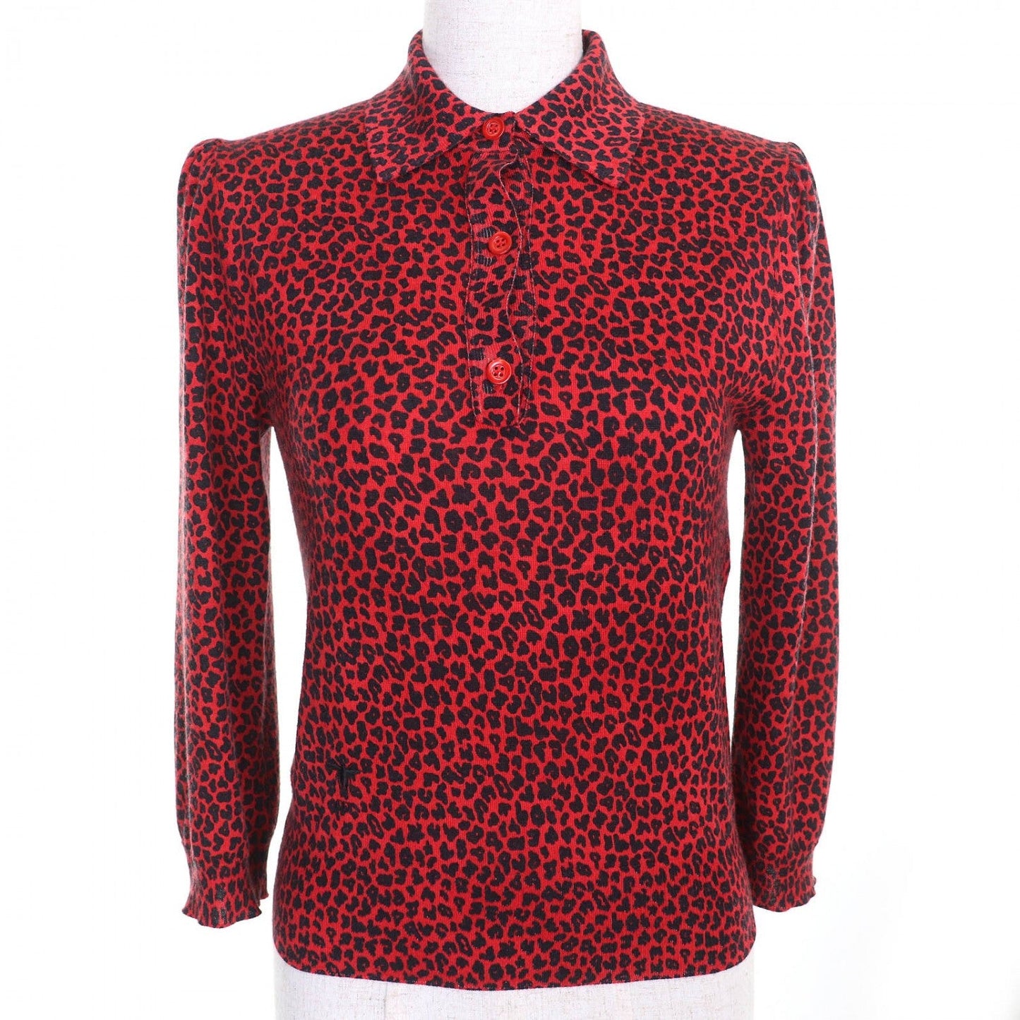 Christian Dior knit 144S71AM120 cashmere Red black 38