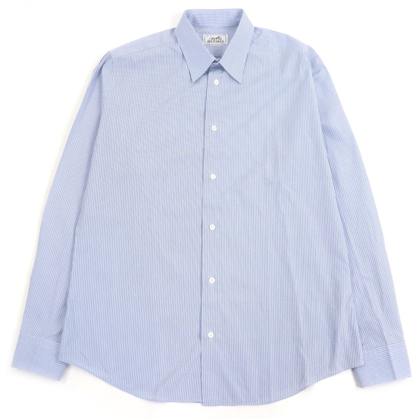 HERMES Long sleeve shirt cotton blue 41