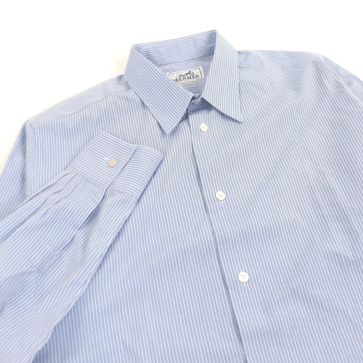 HERMES Long sleeve shirt cotton blue 41