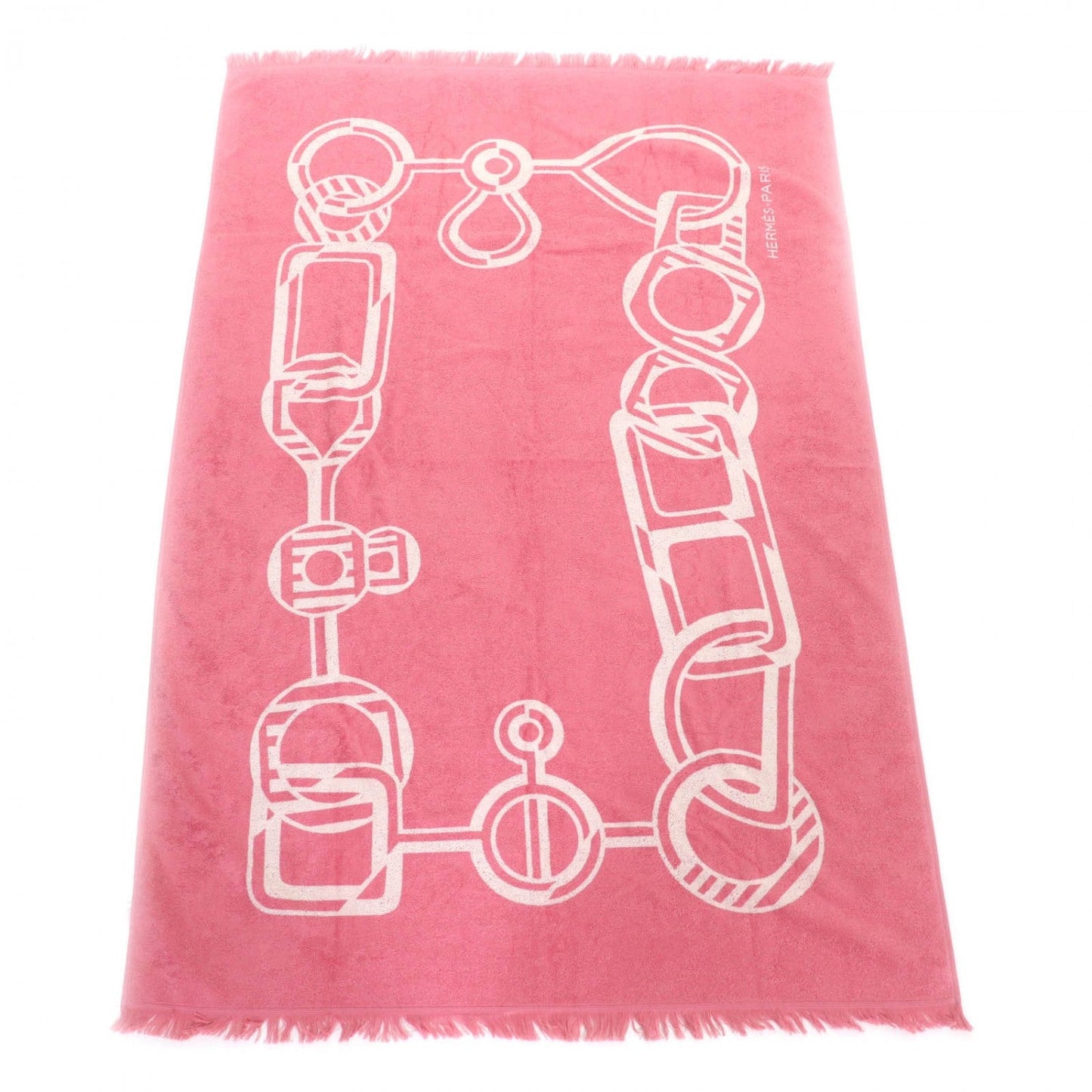 HERMES towel cotton Magnolia Yachting Tattoo/Dore Buckle PM