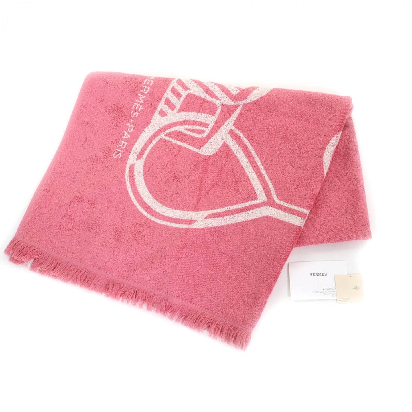 HERMES towel cotton Magnolia Yachting Tattoo/Dore Buckle PM