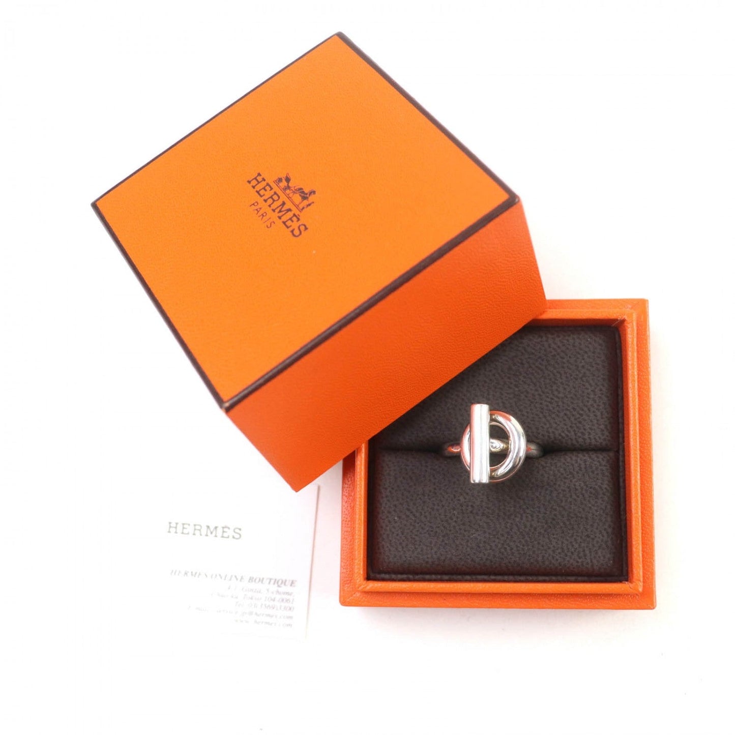 HERMES Ring 925 Silver Echappé MM 51（日本11号相当）