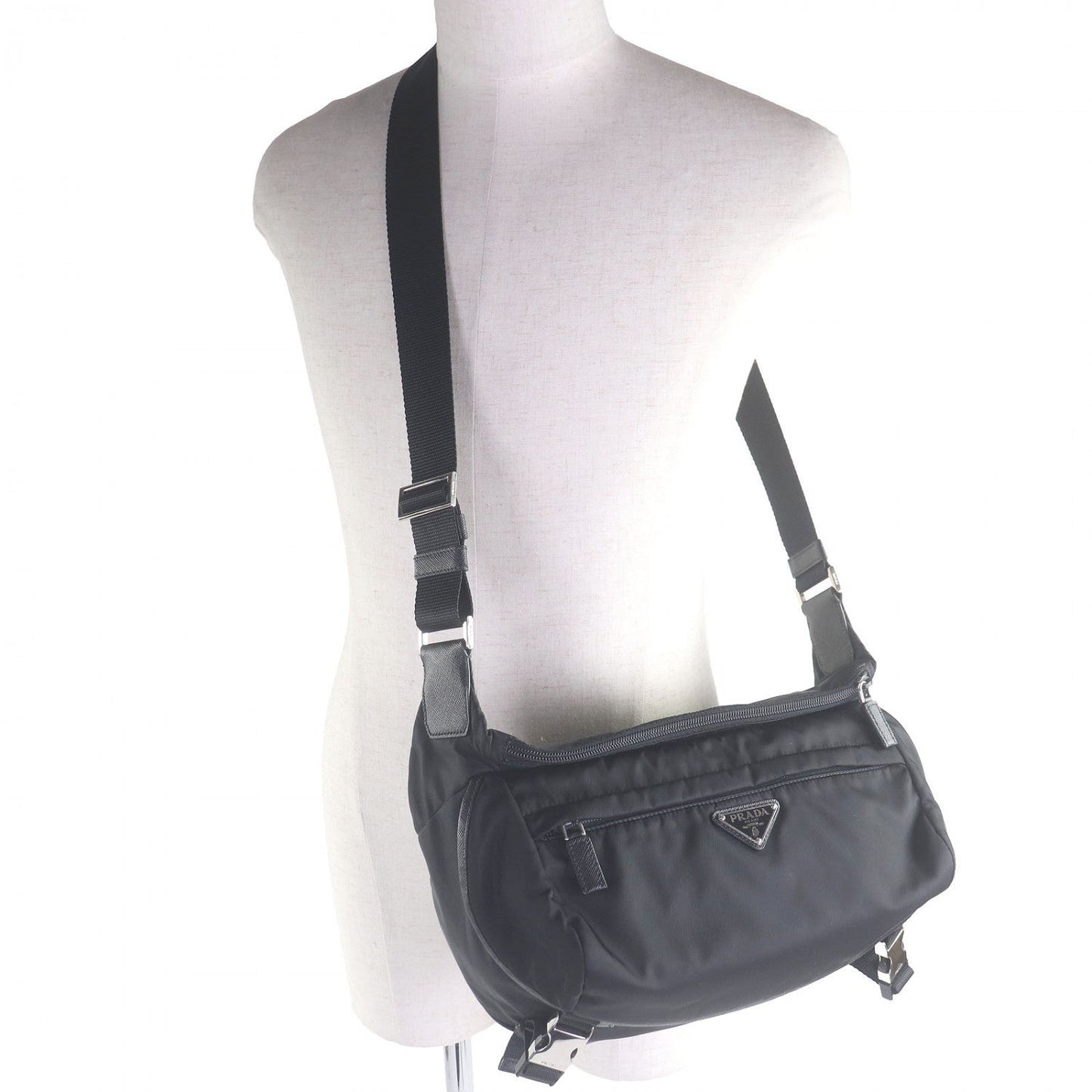 PRADA Shoulder Bag 2VH994 recycled polyamide black