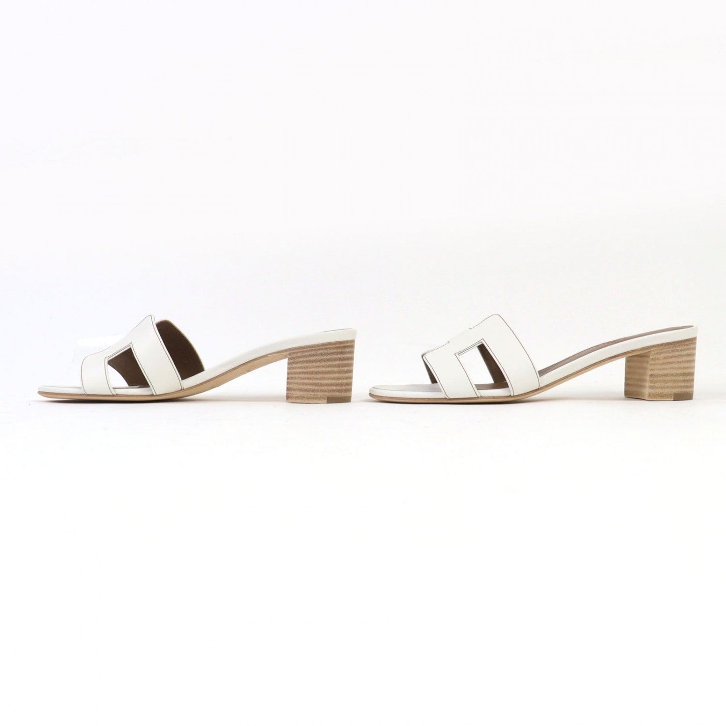 HERMES Sandals 071002Z leather white Oasis 37